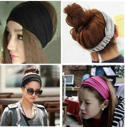 韓國寬版髮帶 針織交叉髮帶 網紅韓國寬邊髮飾 寬版交叉打結頭巾 歷史價格詳細信息