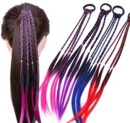 假髮髮圈馬尾皮筋自然蓬鬆髮飾韓國2023新款仿真髮辮子橡皮筋髮圈 歷史價格詳細信息