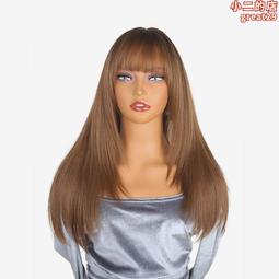 假發女齊劉海梨花頭中長發自然微卷內扣長卷發蓬鬆修臉全頭 發型 歷史價格詳細信息