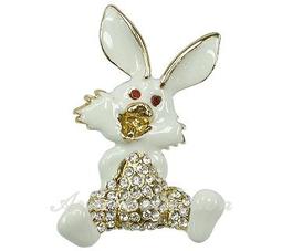 流行別針-兔子  胸針 7.4x2.5公分 J038-PCF040 歷史價格詳細信息