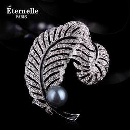 胸針 水晶珍珠胸針 女滿鉆胸花大別針披肩扣百搭韓版領針配飾品~【爆款】 歷史價格詳細信息