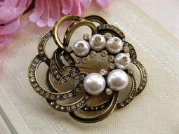 復古玫瑰鑲鑽戒指 古銅戒 指環 手飾 厚實 質感好 宮廷風 歷史價格詳細信息