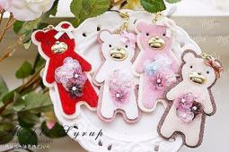 ☆韓國進口-森林系女孩 毛草蝴蝶結可愛小熊紗質花朵 手機吊飾(20-78-1)*(現貨) 價格比較,價格查詢,歷史價格詳細信息