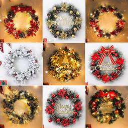 耶誕節裝飾品雪花環2024新款耶誕樹圈家用酒店場景佈置門掛飾吊飾 歷史價格詳細信息