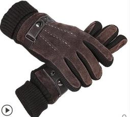 手套男士冬季加厚騎車學生防寒保暖韓版可愛五指觸屏針織毛線手套 歷史價格詳細信息