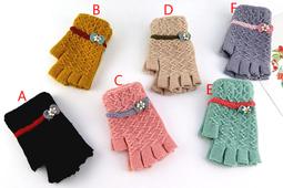 半指毛線手套女秋冬季加厚保暖露指觸屏針織手套學生寫字袖套護腕 歷史價格詳細信息