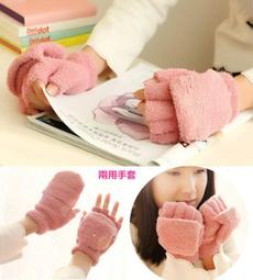 半指手套女冬天毛絨保暖學生寫字無指打字針織半截露指長手套護腕 歷史價格詳細信息