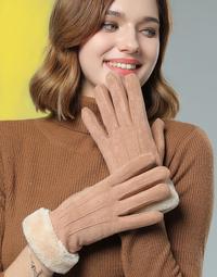 手套女士秋冬季加絨加厚觸屏保暖騎行騎車電動車學生可愛防寒手套 歷史價格詳細信息