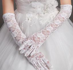 新娘禮服婚紗手套/蕾絲鏤空勾指手套/無指手套/手掌圍限20公分內才穿得進去/綴飾手套/OPP袋裝-無精美包裝-U16 歷史價格詳細信息