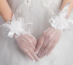 韓式新娘手套白色結婚婚紗長款蕾絲繡花露指釘珠婚禮手套結婚婚慶白色蕾絲結婚網紗【C-812】紅色緞面蝴蝶結全指手套 歷史價格詳細信息