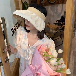 防曬帽女夏季防紫外線貝殼遮陽空頂發箍遮臉2023新款大簷太陽帽子 歷史價格詳細信息