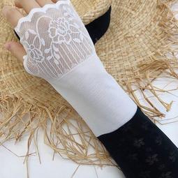 蕾絲防曬袖女抗紫外線夏季手套薄款冰袖行駛長冰絲臂 歷史價格詳細信息