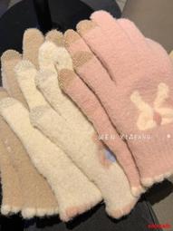 秋冬新款針織手套女士戶外騎行防寒保暖半指翻蓋可愛毛絨手套DZ88 歷史價格詳細信息