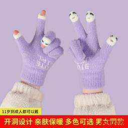 手套女士冬季可愛觸屏愛心韓版isn毛絨防寒保暖羊絨騎車五指耐磨 歷史價格詳細信息