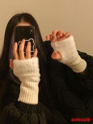 女士德絨半指手套秋冬季學生寫字電腦手機遊戲舒適彈力保暖手套男 歷史價格詳細信息