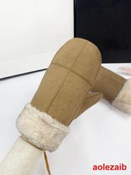 手套秋冬天女麂皮加絨加厚觸屏保暖手套防風防寒騎車可愛學生滑雪 歷史價格詳細信息