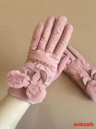 秋冬季保暖德絨手套女士可愛防風冬天手套騎車觸屏開車騎行手套 歷史價格詳細信息