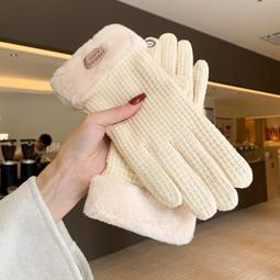 秋冬季保暖德絨手套女士可愛防風冬天手套騎車觸屏開車騎行手套 歷史價格詳細信息