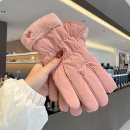 秋冬季加絨手套羽絨棉女士加厚雙層防風騎車防滑春天可愛保暖韓版 歷史價格詳細信息