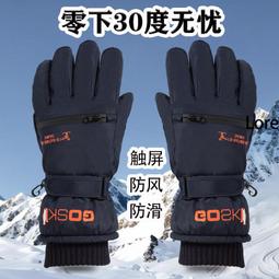 保暖手套男冬季女滑雪騎行防寒加絨加厚防風防水摩托車觸屏棉手套 歷史價格詳細信息