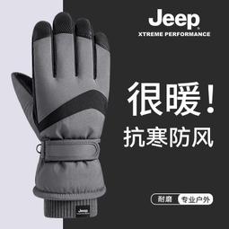 jeep吉普女冬季手套女士德絨發熱冬保暖加絨防寒騎行防風觸屏手套 歷史價格詳細信息