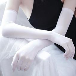 ?拍照手套?  鞠婧禕同款白色珍珠 手套 網紗生日寫真新娘婚紗禮服拍照配飾公主風 歷史價格詳細信息