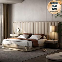 美式輕奢實木床簡約主臥雙人床婚房經濟型儲物高箱軟包公主床 歷史價格詳細信息