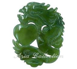 台灣玉龍鳳福全墬子 37x43mm 雙面雕刻 8-5101P 碧玉墬子 歷史價格詳細信息