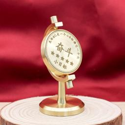 【熱賣】黃銅一億小目標轉轉解壓桌面輕奢高檔辦公室客廳創意工藝品擺件批 歷史價格詳細信息