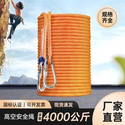 登山繩安全繩高空作業繩尼龍繩家用吊物繩索戶外攀巖靜力繩~爆款 優惠價 歷史價格詳細信息