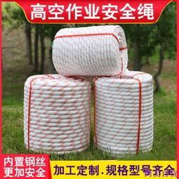 加粗高空作業繩家用鋼絲芯安全繩火災救生戶外登山繩尼龍繩子耐磨 歷史價格詳細信息