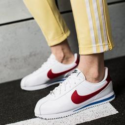 NIKE CORTEZ BASIC SL GS 白紅藍色 鐵牌 皮革 阿甘鞋 2018/1月 904764 歷史價格詳細信息