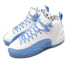 S.G NIKE AIR JORDAN 12 RETRO BG AJ12 限量 發售 灰藍白 153265-007 女鞋 歷史價格詳細信息