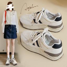 老爹鞋女款新款春季復古厚底增高鞋子顯腳小跑步輕便休閑運動 歷史價格詳細信息