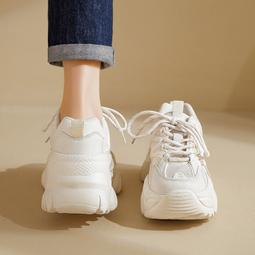 厚底老爹鞋女款新款春季輕便增高徒步登山鞋炸街顯腳小運動鞋 歷史價格詳細信息