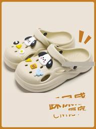 熱賣厚底洞洞男款外穿夏季2024新款防滑運動開車沙灘頭半涼拖男 歷史價格詳細信息