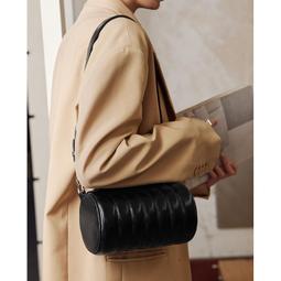 真皮小眾圓筒包女包包圓桶包女士軟皮小包時尚牛皮斜挎包 歷史價格詳細信息