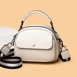 紋大胃王小圓包2022新款韓版潮斜跨單肩包潮貨寬帶女包 歷史價格詳細信息