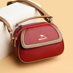 軟皮小包包女斜挎2023新款女士多層包包時尚紋真皮單肩媽媽包 歷史價格詳細信息