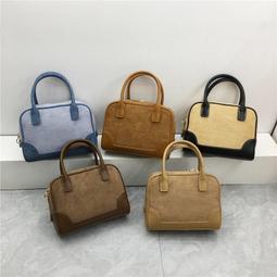 包包 韓國復古絨面手提包手拿包 純色簡約個性小眾女包 百搭潮流半圓肩背包 手拎包 歷史價格詳細信息