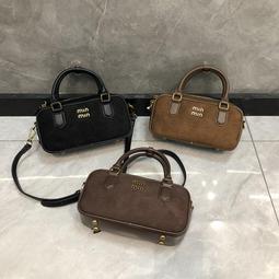 麂皮絨時尚保齡球手提包女2023新款洋派網紅爆款雙拉鏈斜挎潮 歷史價格詳細信息