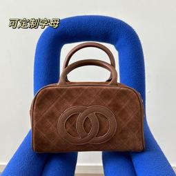 Vintagep小香風中古包包女頭層牛皮保齡球手提包高級感時尚百搭 歷史價格詳細信息