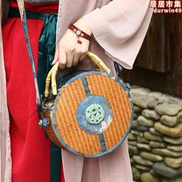 復古香雲紗拼接民族風竹節手提 中式旗袍單肩斜跨禪意女包 願為蓮 歷史價格詳細信息