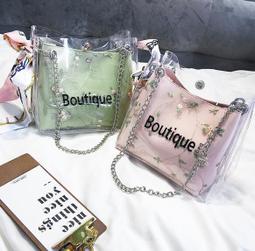 透明斜背包 透明包包 透明包 果凍包 夏天透明小包包女網紅斜背包女百搭ins可愛等肩手機包痛包潮~-麥包包 歷史價格詳細信息