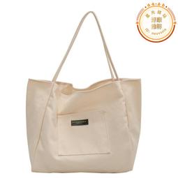 女帆布休閒購物袋休閒極簡輕量級大容量手提包  日系工裝風男托特包單肩包 歷史價格詳細信息