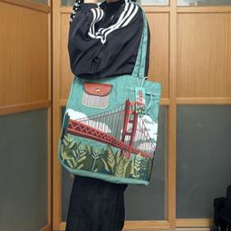 小眾刺繡帆布托特包女夏季大容量包包大學生上課通勤單肩手提大包0827--麥包包 歷史價格詳細信息