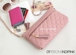 【正韓】菱格牛皮鏈條子母肩背托特包【真皮】 歷史價格詳細信息