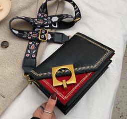 《免運費》歐美洋氣休閒多層撞色時尚女小方包側肩包 歷史價格詳細信息