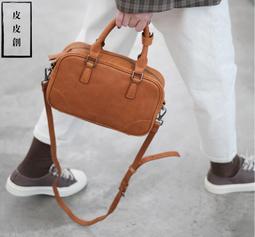 『皮皮創』原創設計手作真皮盒子包。復古小眾頭層植鞣牛皮醫生包挺括立體真皮相機包性別模糊男女通用個性時尚真皮斜背包 歷史價格詳細信息