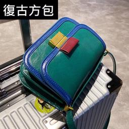 復古小方包 chic韓版撞色手提斜挎機車包 時尚包包女bag新款 時尚 斜背包 單肩包 手提包簡約女包-陽光優選 歷史價格詳細信息